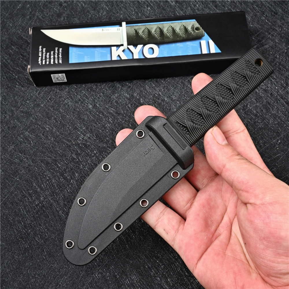 EDC Mini Samurai Combat Knife Outdoor Tactical Military Fixed Blade Self Defense Knives Hunting Multitool Survival Gear Tools 5