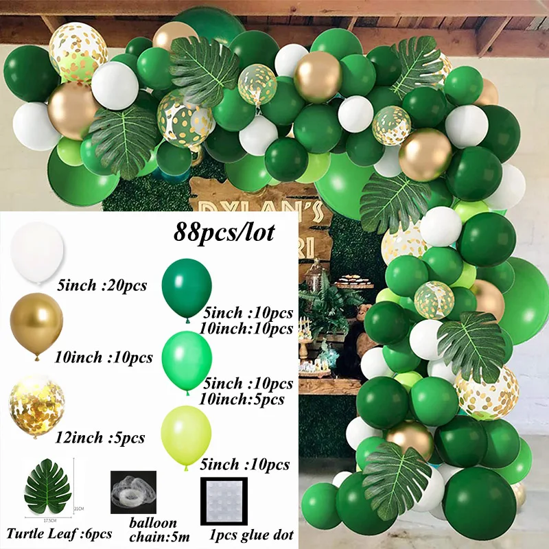 4pcs Baby Letters Balloon Boxes Bear Wood Color Green Forest