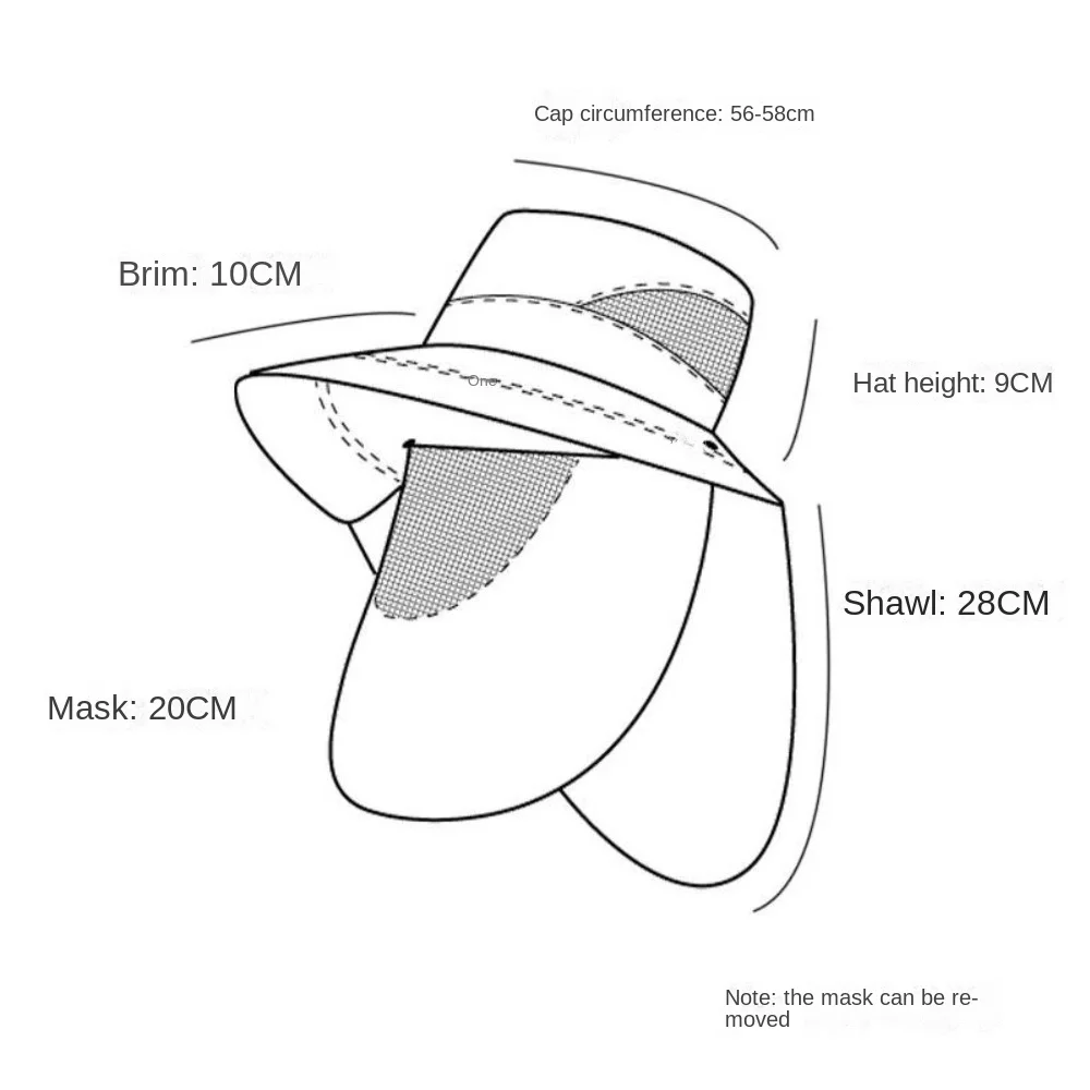 Wide Brim Sun Hat Hot Sale Sunscreen and Shading UV Protection Fisherman Hat Breathable Protect Neck Agricultural Work Gift