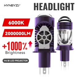 High - Performance LED Projector Headlight Bulbs with Fan Cooling, 1200W, 6000K, Hi - Lo Beam - 1PC  H4