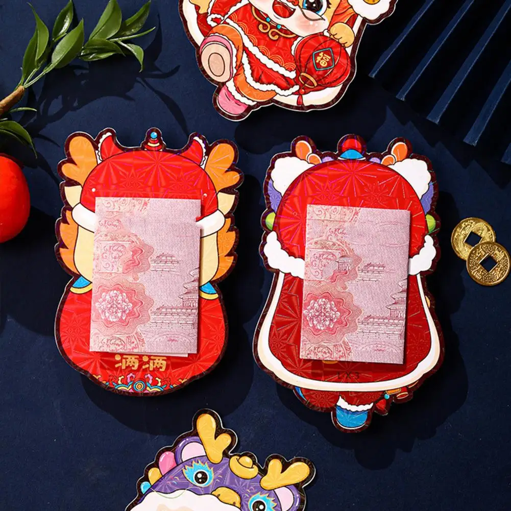 

Envelopes Traditional Chinese New Year Luck Money Envelopes Vibrant Cartoon Dragon Design Adorable Set of 6 Good Luck Envelopes