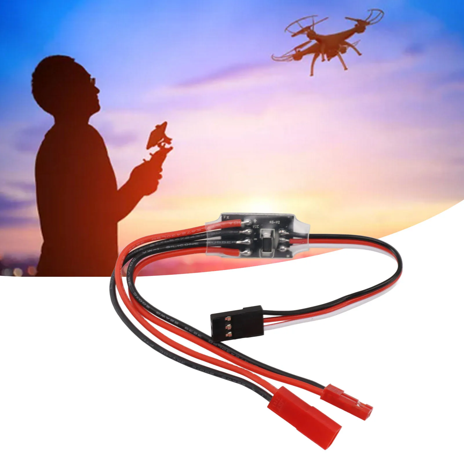 Interrupteur PWM 20A 3-30V pour Drone RC connecté à un moteur brushless