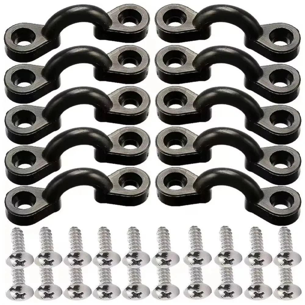 10 Teile/satz Nylon Kajak Pad Auge Kit Auge Haken Seil Schleife Kajak Clips Praktische Bungee Deck Schlaufen – Detail 6