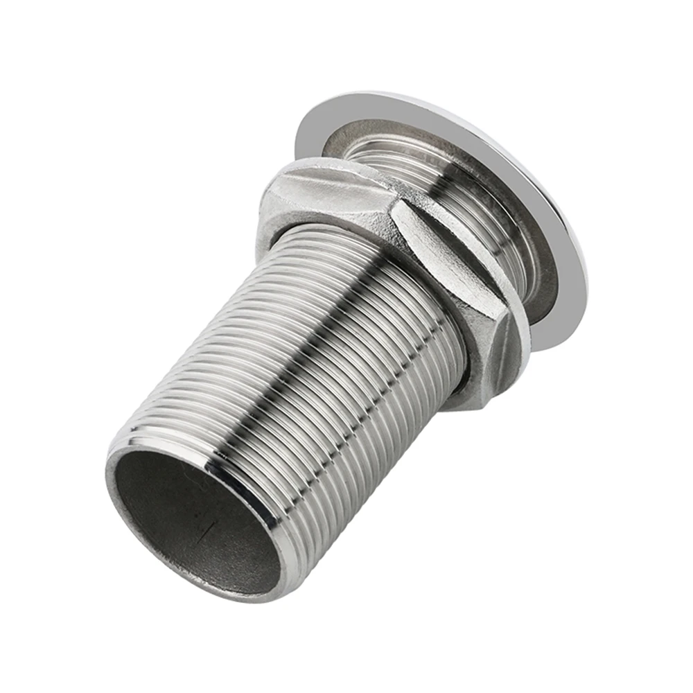 Boat Thru-Hull Plumbing Fitting 316 Stainless Steel Drain Connector Water Drain Outlet for Interior Diameter Hose for Boat Yacht 3