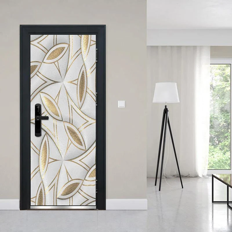 3D Geometric DIY PVC Door Decoration Sticker