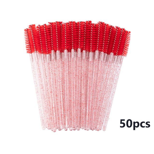 Crystal Eyelashes Brush Comb 25/50Pcs Eye Lashes Extension Mascara Wands Makeup Professional Makeup Beauty Tool