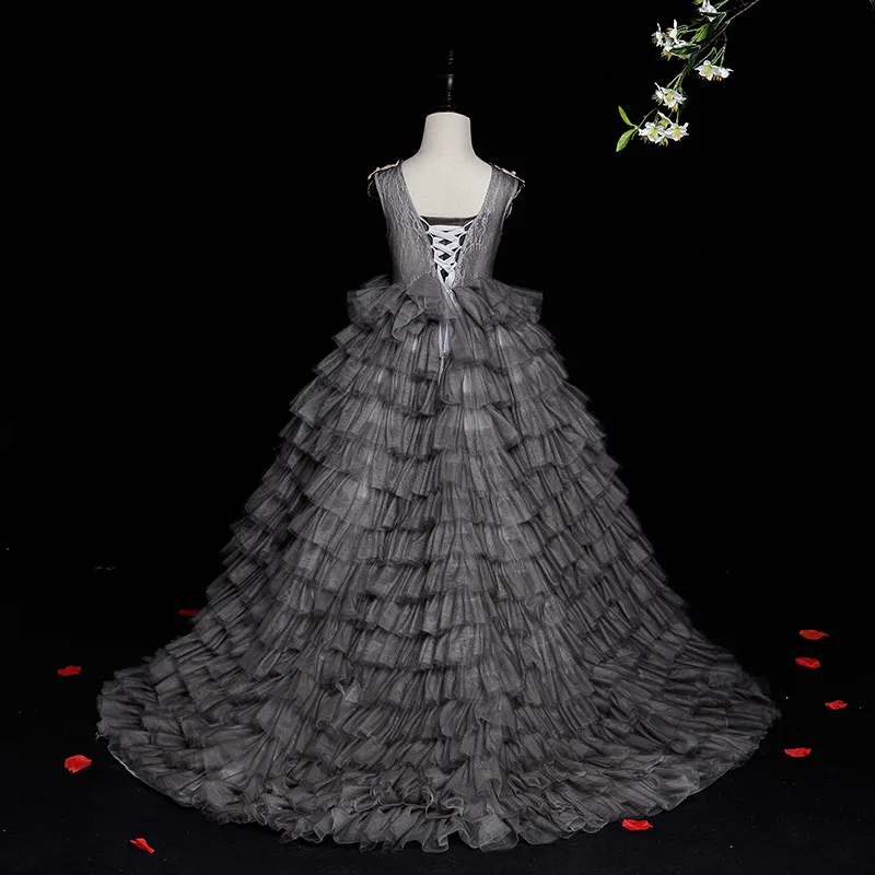 

Princess Elegant Dresses For Girls Luxury Children's Party Dress Children Evening Clothing Gown Flower Wedding Frocks Vestidos
