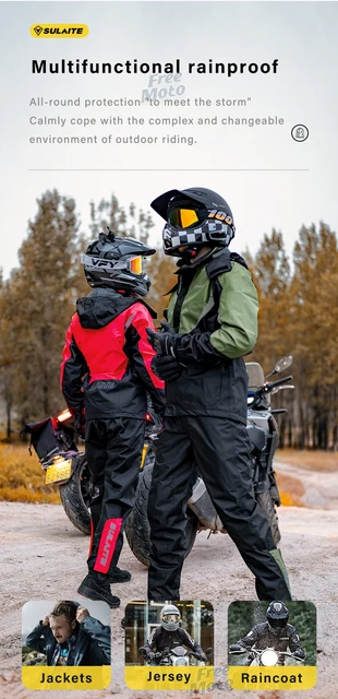 Traje De Lluvia Para Moto SULAITE Chubasquero reflectante para moto+Pantalones  con cubrezapatos Gris XXXL Ehuebsd Accesorios para autos y motos