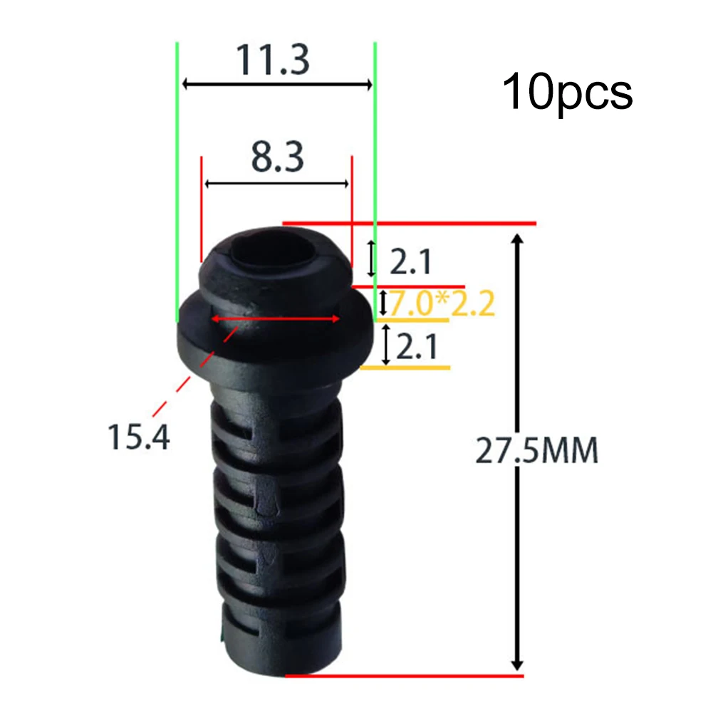 Description Picture 4 of item10 Pcs 3/4/5mm Cable Gland Connector Rubber Strain Relief Cord Boot Wire Sleeve PVC Power Tool Hose Wire Cover Cable Gland