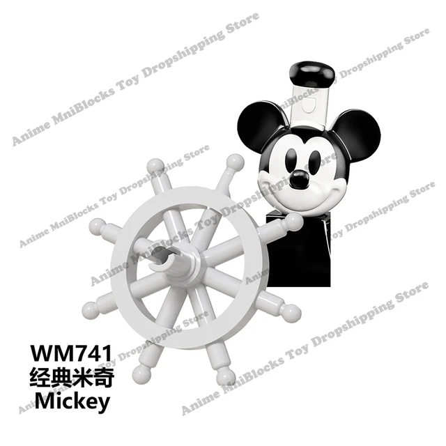 Disney Mini Action Toys Figures Building Blocks Cartoon Toy Story Mickey Mouse Winnie The Pooh Frozen Stitch Donald Duck Bricks 741