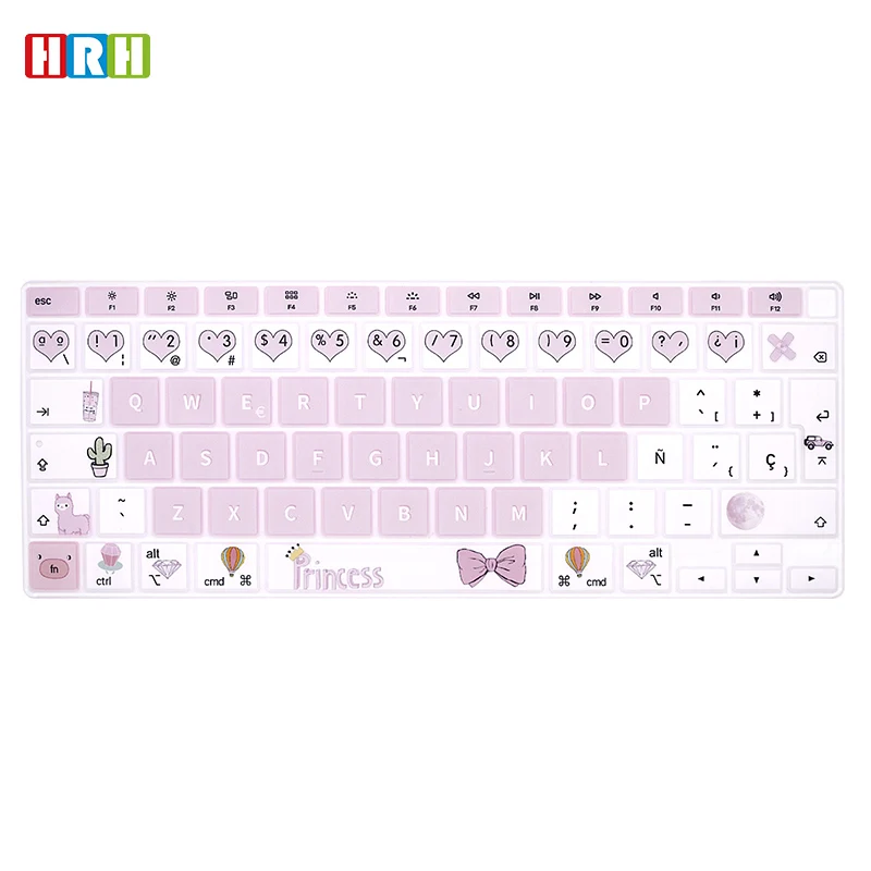 HRH Spanish language Painted Keyboard Cover Skin EU Layout For MacBook 2020 New 13.3 Air A2179 M1 A2337