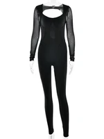 Chic Backless Sports Jumpsuits Women Long Sleeve Hollow Out Sports Yoga Bodysuit Female High Waist Tunics One Piece Gym Overalls - Image 5