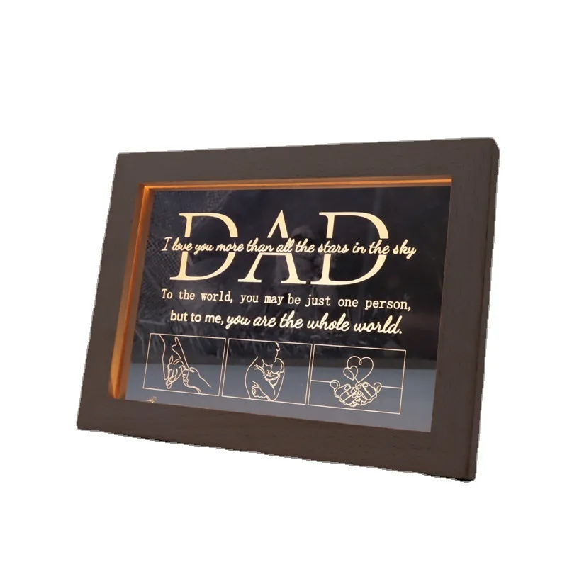 

Креативная рамка для фотографий, 3d Маленькая ночная фоторамка, акриловая фоторамка с подключением Usb, светодиодный стол, Рождественское украшение, обмен