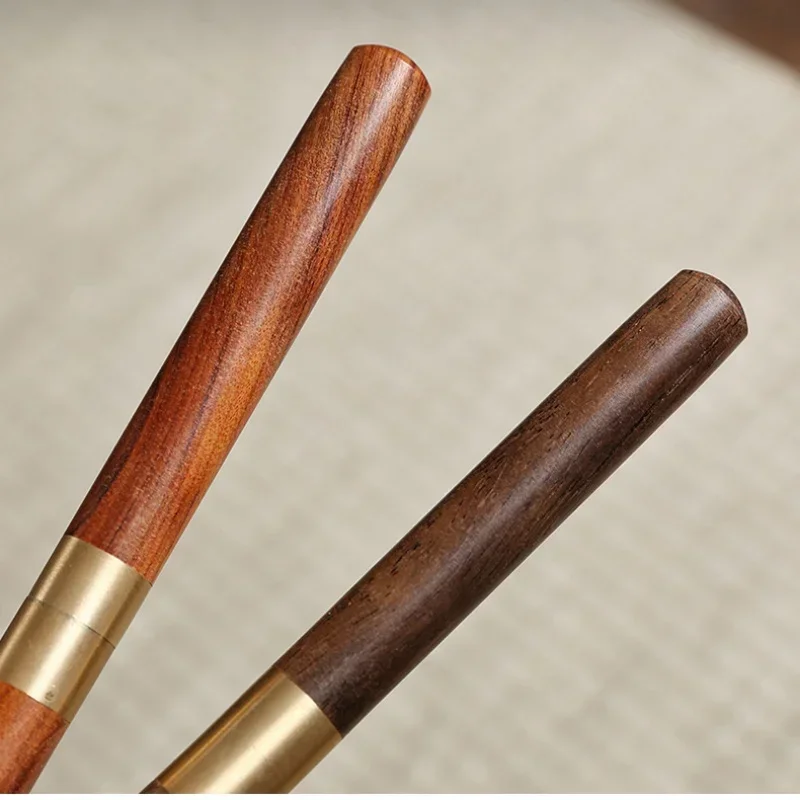 Sandalwood Tea Needle with Lid Wooden Handle Metal Tea Knife Puer Tools Cone Needle Breaking Prying Brick Ice Pick