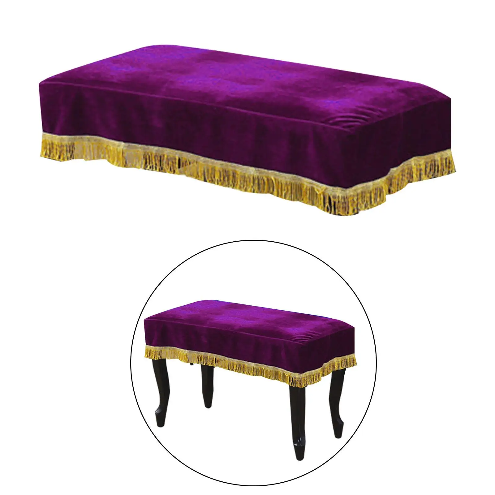 European Piano Bench Cover Fashionable Dustproof Exquisite Dust Cover Bench Slipcover for Household Bar Living Room Home Office