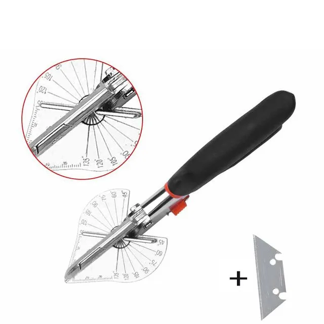 45 degree 135 degree edge angle Shear/multifunction angle scissors/wire slot cutter with 5 Replacement Blades and Spanner
