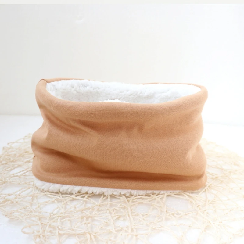 Autumn Winter Baby Scarf Solid Color Plush Scarves Neckerchief Children Thick Warm Neck Collar for Boys Girls baby scarf