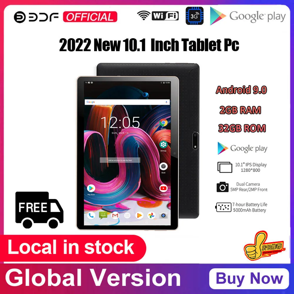 New Original 10.1 Inch Tablet Pc Android 9.0 Tablets 3G Phone Call WiFi