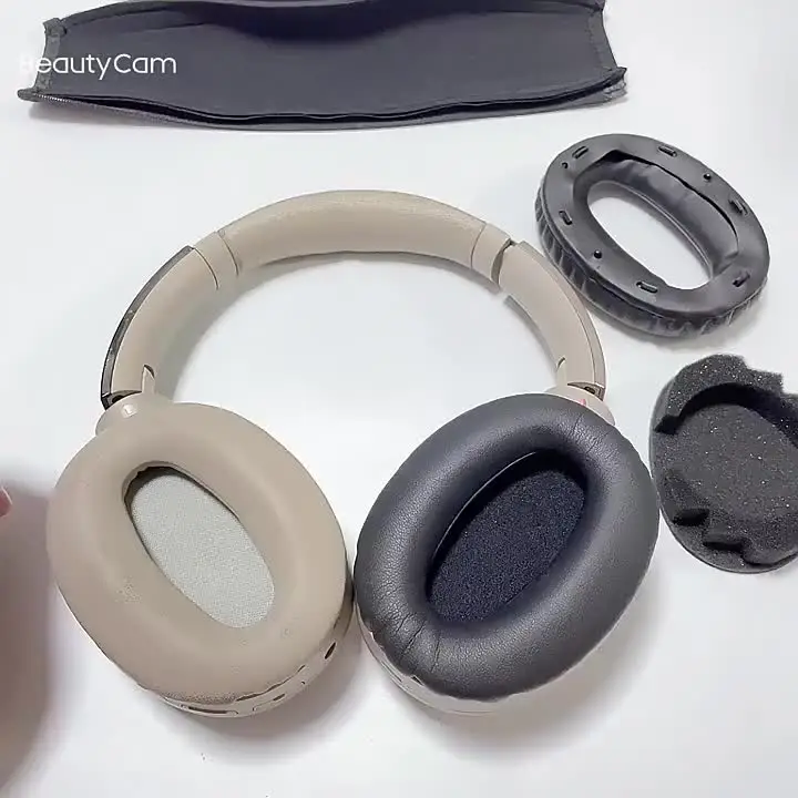 Запасные амбушюры для наушников Sony MDR-1000X WH-1000XM2 с эффектом памяти из кожи пенные