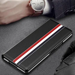 Luxurious Protective Leather Case for Samsung Galaxy Z Fold Series (Black)