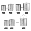 Titanium Cup Outdoor Portable Camping Picnic Water Cup Mug With Foldable Handle For Outdoor Camping Hiking 300ml/ 450ml /750ml 3