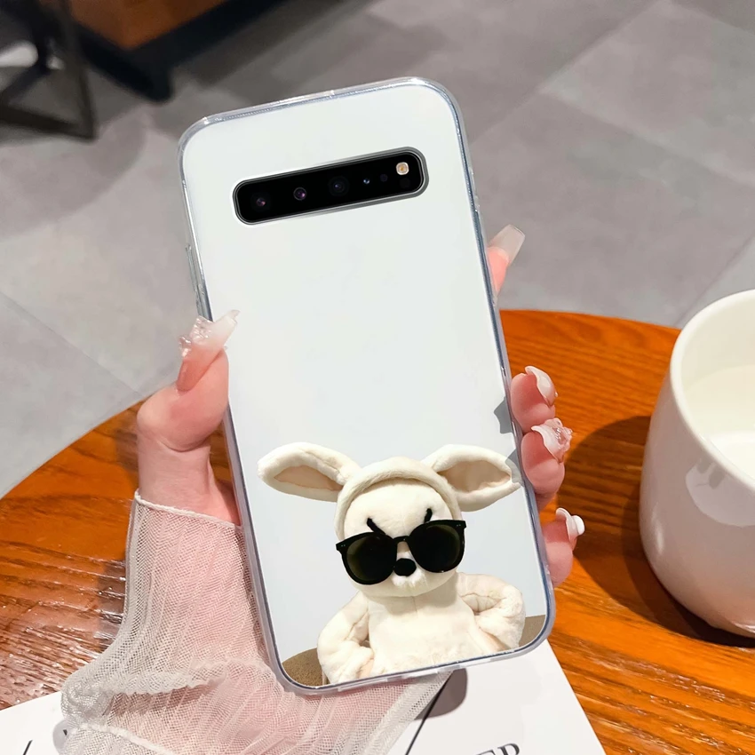 Romantic Rose Pattern Transparent TPU Silicone Anti-Slip Bumper Phone Cover
