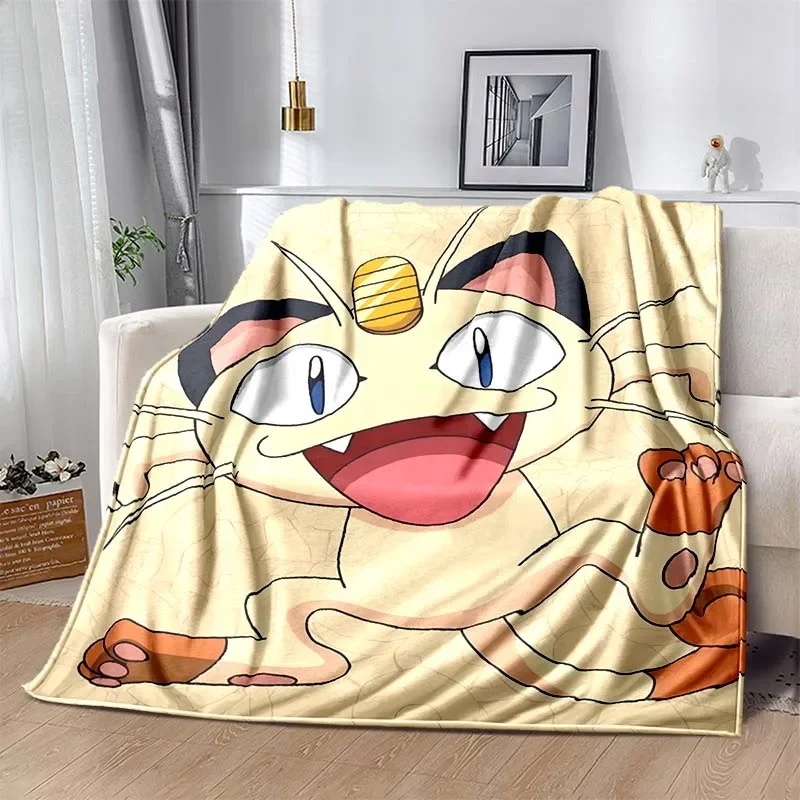 6 Size Warm Soft Pokémon Stitch Pikachu Print Blanket Fluffy Children and Adults Sofa Plush Bedspread Throw Blanket for Sofa Bed 6