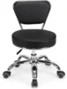 Garage Rolling Seat (Black) Pneumatic, Short Stool with Adjustable Height 13"-15", Perfect for Garage Task, Home Cleaning 3