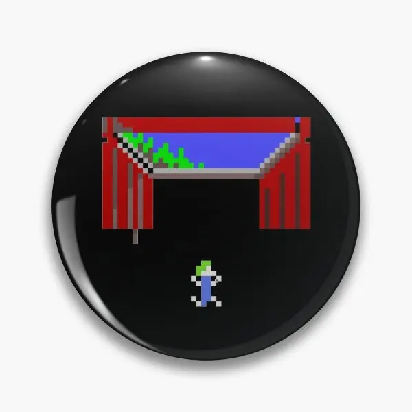 Lemmings Pixel Dos Game Fan Shirt Soft Button Pin Collar Lover Women Creative Spilla Cute Clothes Decor Metal Cartoon Hat Funny