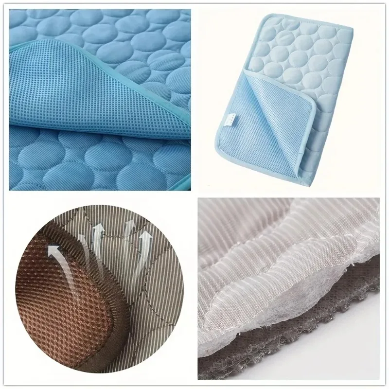Pet cooling pad Summer Cat and dog sofa Pad Soft Ice Silk Cold Feel Nest pad Summer dog cooling Dog bed