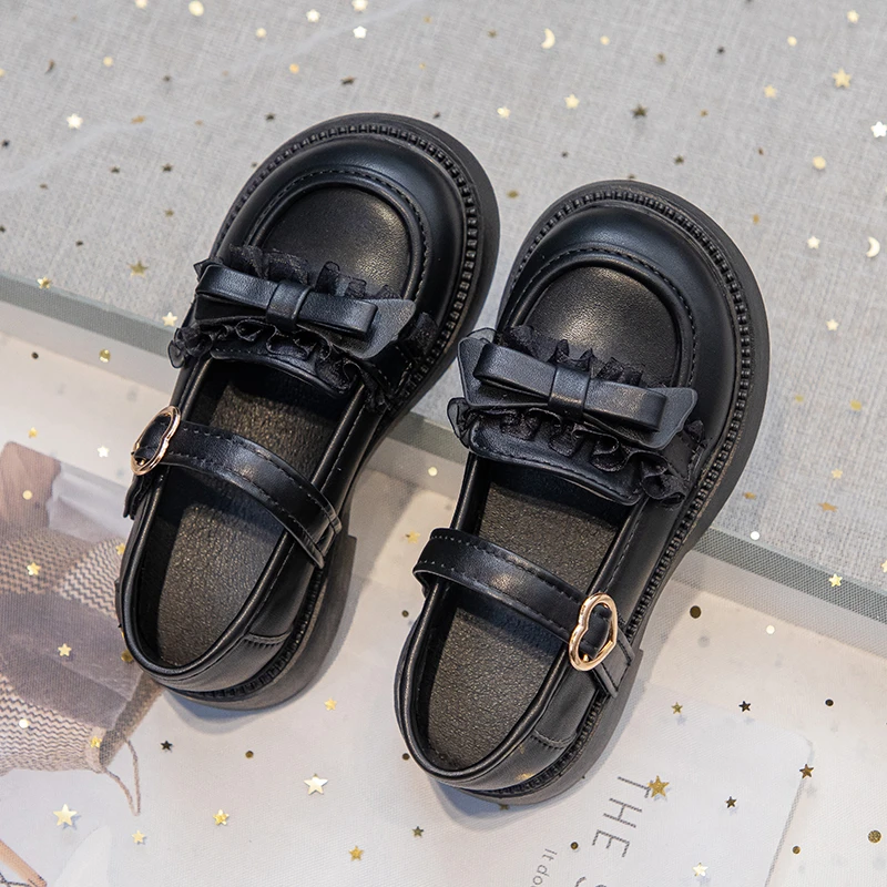 Girls Mary Jane Shoes for Autumn with Cute Bow