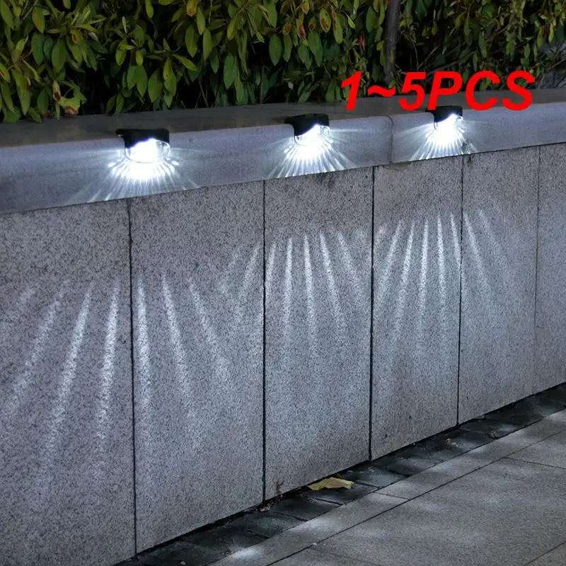 

1~5PCS Garden Landscape Step Lights Outdoor Lighting Fence Lamp Waterproof Solar Power Balcony Lighting Lamps Home Small Night