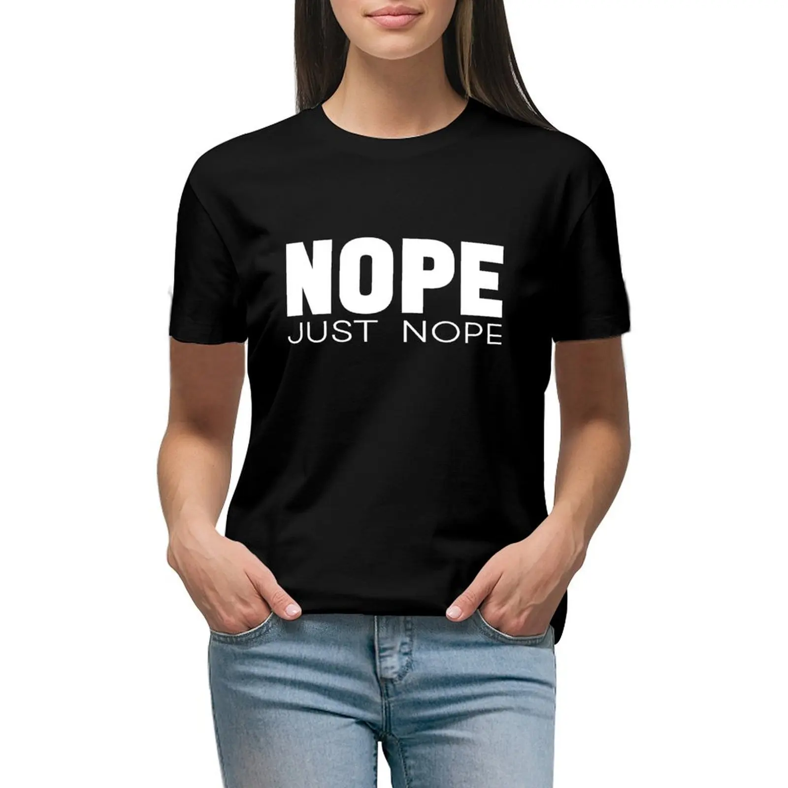 

Introvert Life - Nope Just Nope T-shirt female summer clothes oversized tshirts woman