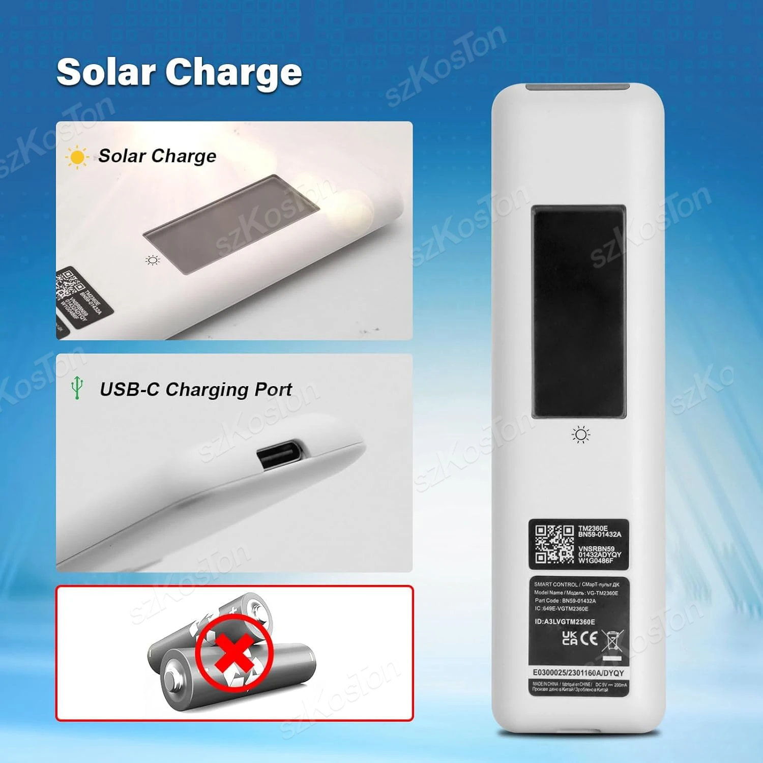 Eco-Friendly Solar Charging Voice Remote