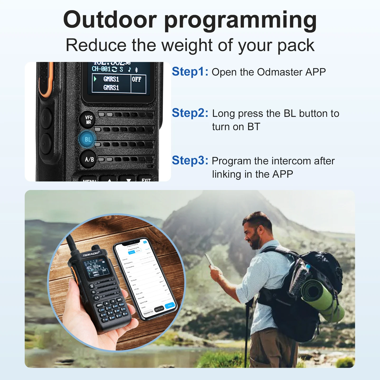 New 2nd Gen TIDRADIO TD-H8 10W Professional Walkie Talkie Portable Long Range Radio Phone Wireless Programmable Search Repeaters 5