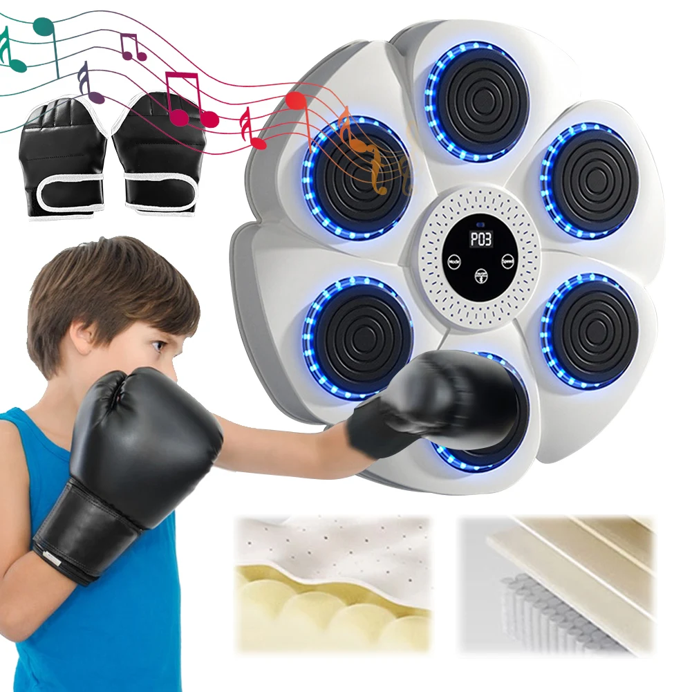 Smart Bluetooth Music Boxing Machine Musical Wall Boxing Machine Wall Target Hanging Sandbag Reaction Training Punching Bag bluetooth music boxing machine