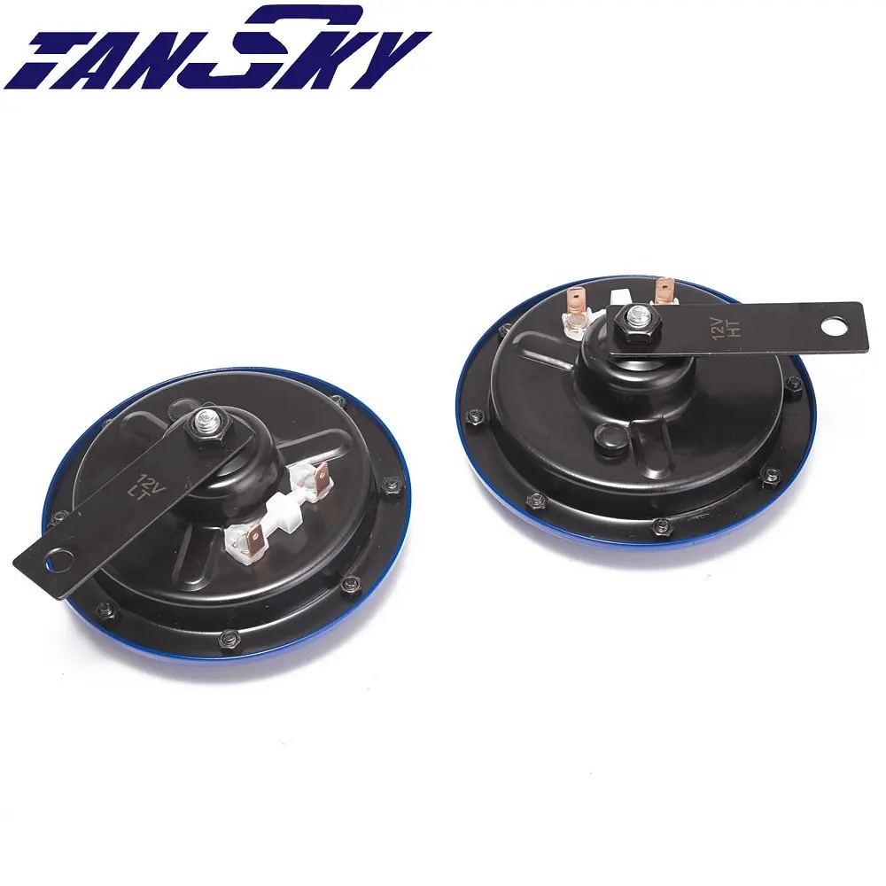 2pcs Grill-Mount Electric Auto Horn Compact For Honda Suzuki Motorcycle Horn For Ford Jeep TK-HOM052