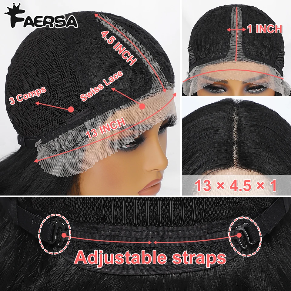 Black Brown Curly Wig Synthetic Lace Front Wigs For Women Blonde Orange Female Lace Wig 13X4.5X1 Cosplay Hair Daily Use 6
