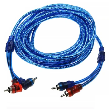 Automotive pure copper audio cable car audio system modification subwoofer amplifier 2 RCA to 2 RCA wire signal cable 1