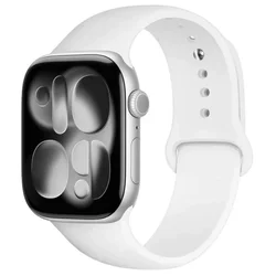 Premium Silicone Sport Strap for Apple Watch - Versatile and Durable Band Replacement (9 White)