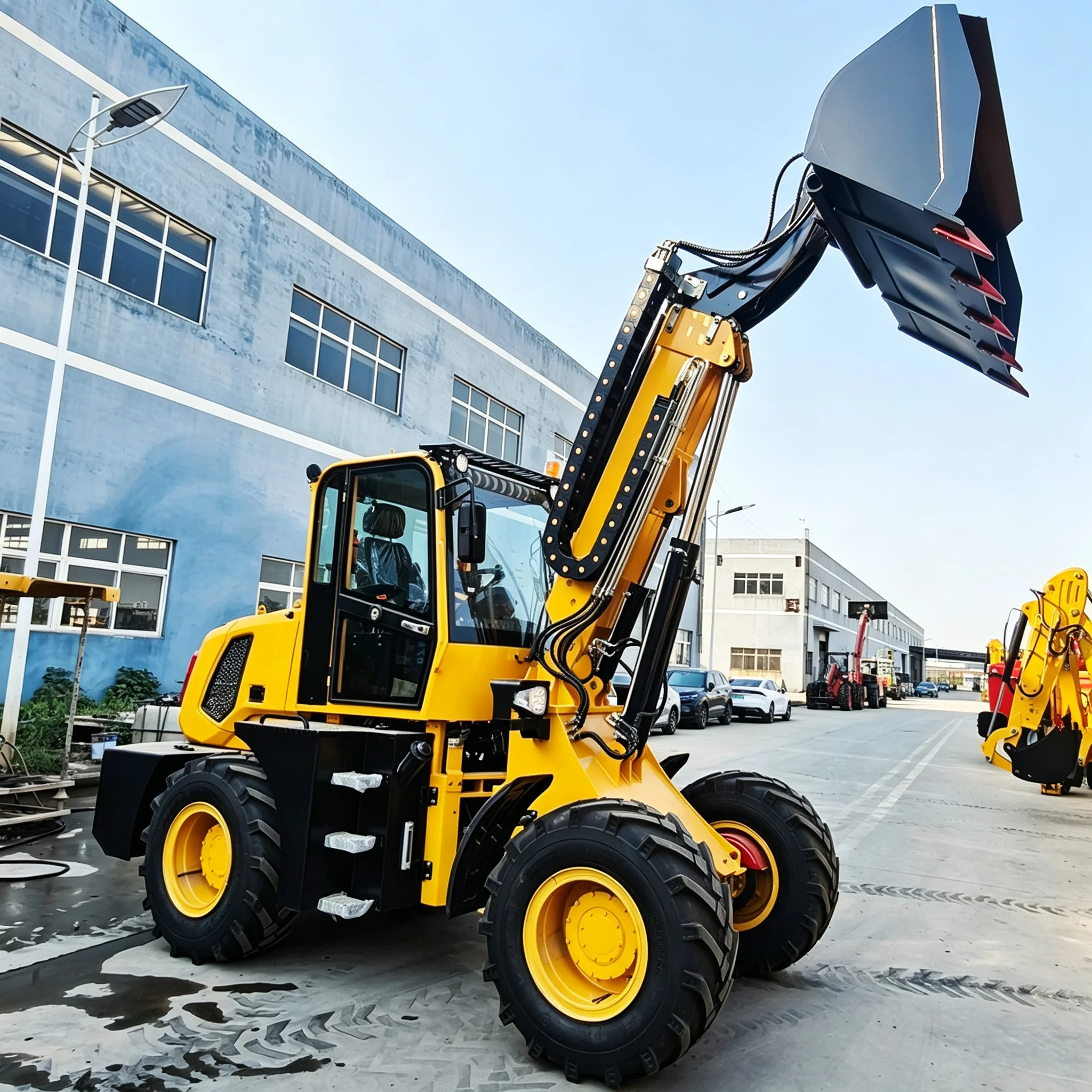 Radlader-Maschine Frontlader mit Schaufel Hydraulische Erdbewegungsmaschine CE EPA Euro 5 Maßgefertigt Schwerlast