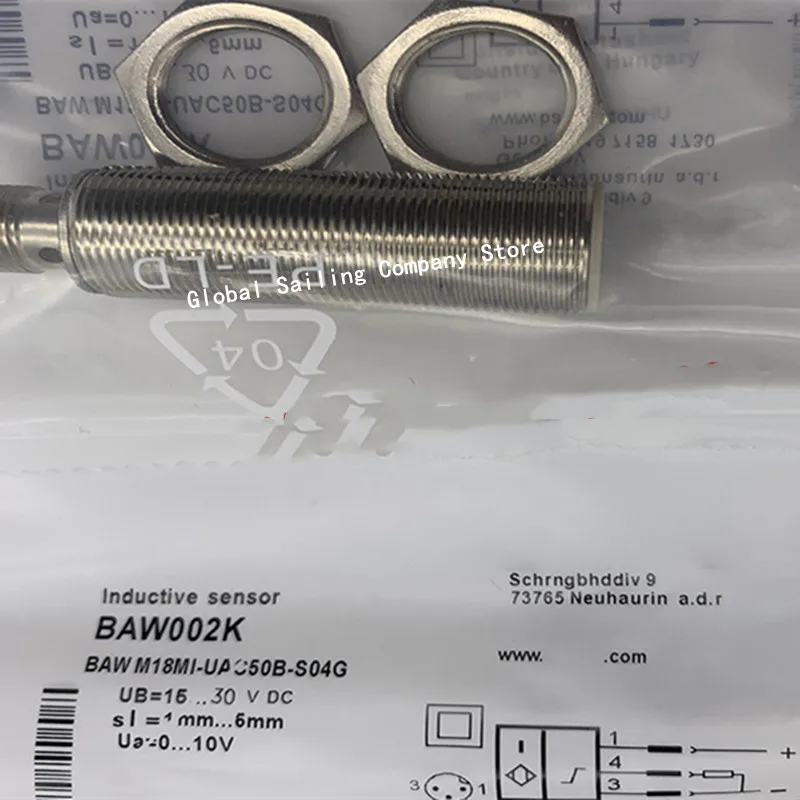 

2pcs New Simulation sensor BAW M18ME-UAC50B-S04G BAW M18MI-UAC50B-S04G
