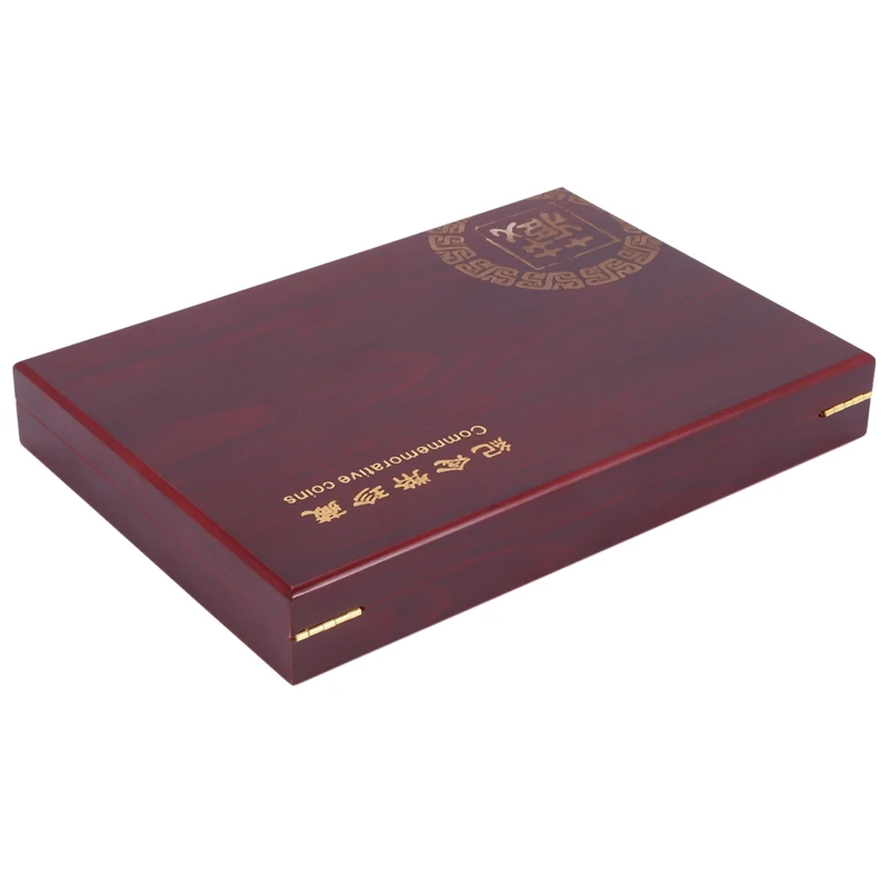 100Pcs Round Wood Coins Case Storage Holders Display Wooden Commemorative Collection Box Home Decoration 6