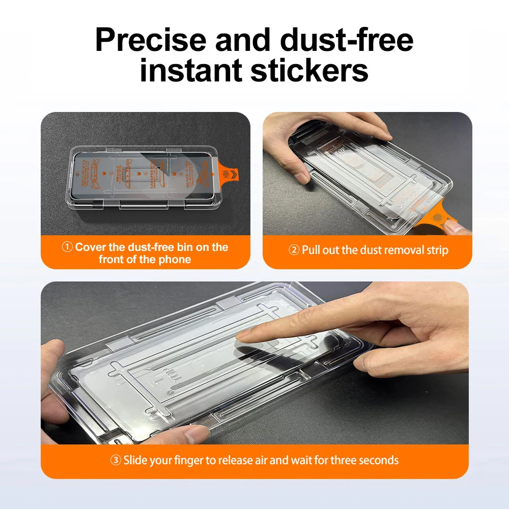 Set of 3 Easy Auto Install Anti-Spy Privacy Screen Protectors
