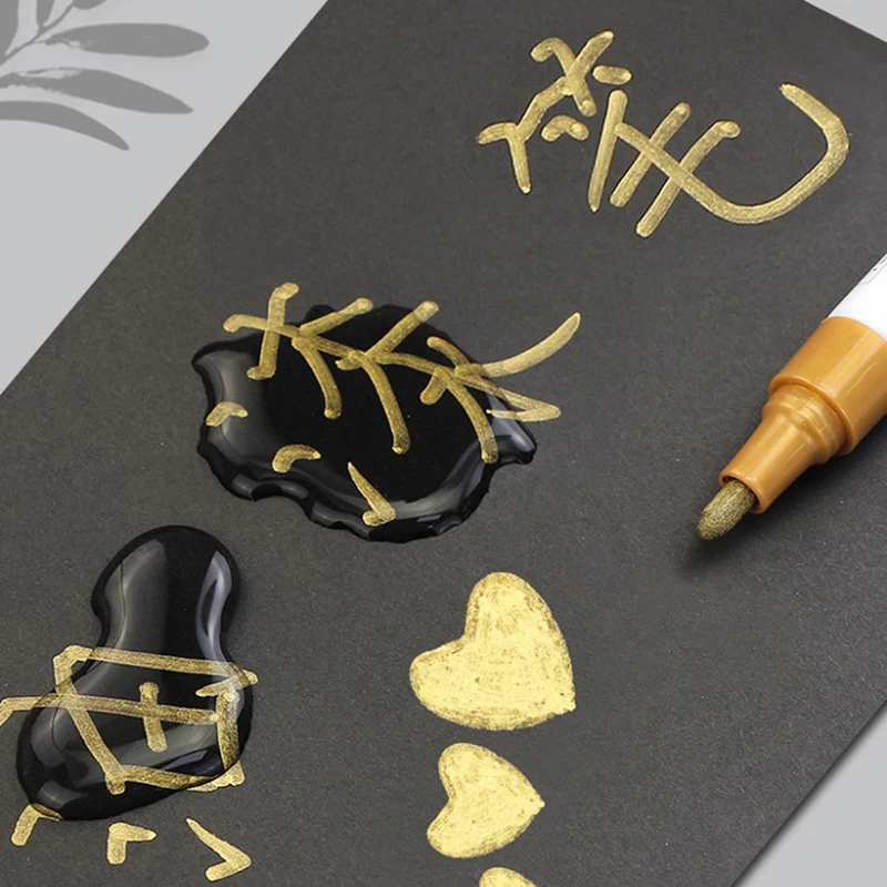 Metal Glasses Frame Paint Off Repair Pen Touch-up Paint Permanent Marker Waterproof Pen Note Stripping Repair