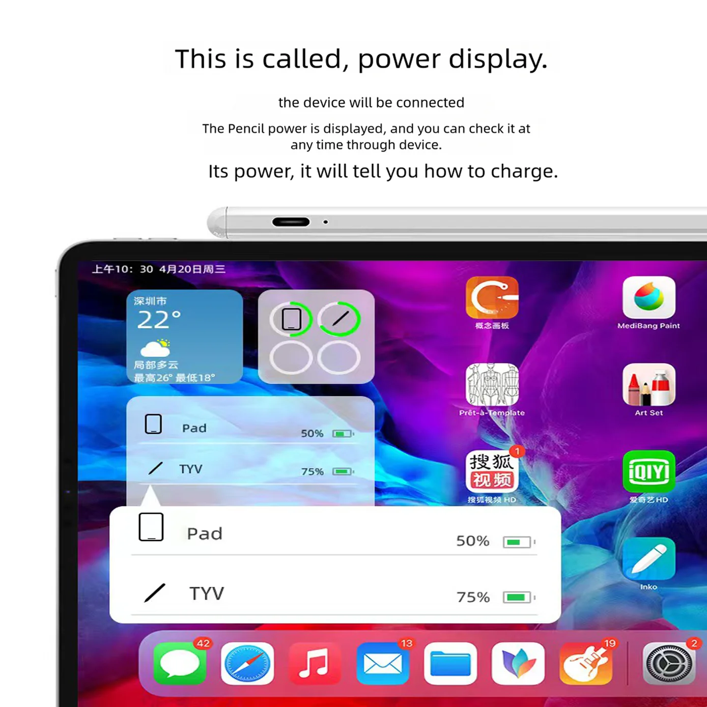 블루투스 팜 리젝션 틸트 기능이 있는 아이패드 펜슬, 애플 펜슬 2 2018-2023 스타일러스 펜, 아이패드 프로 11 12.9 에어 4/5 7, 8, 9, 10 번째