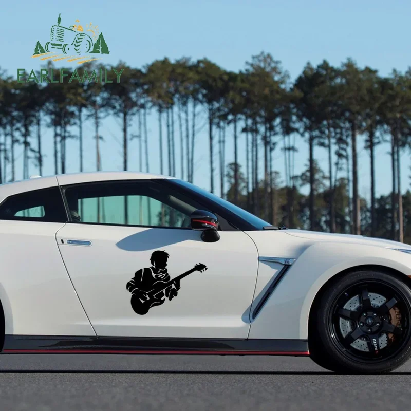

EARLFAMILY 58cm x 46.4cm Guitar Singer Music Sound Personality Big Car Stickers and Decals Car Styling Fine Sticker