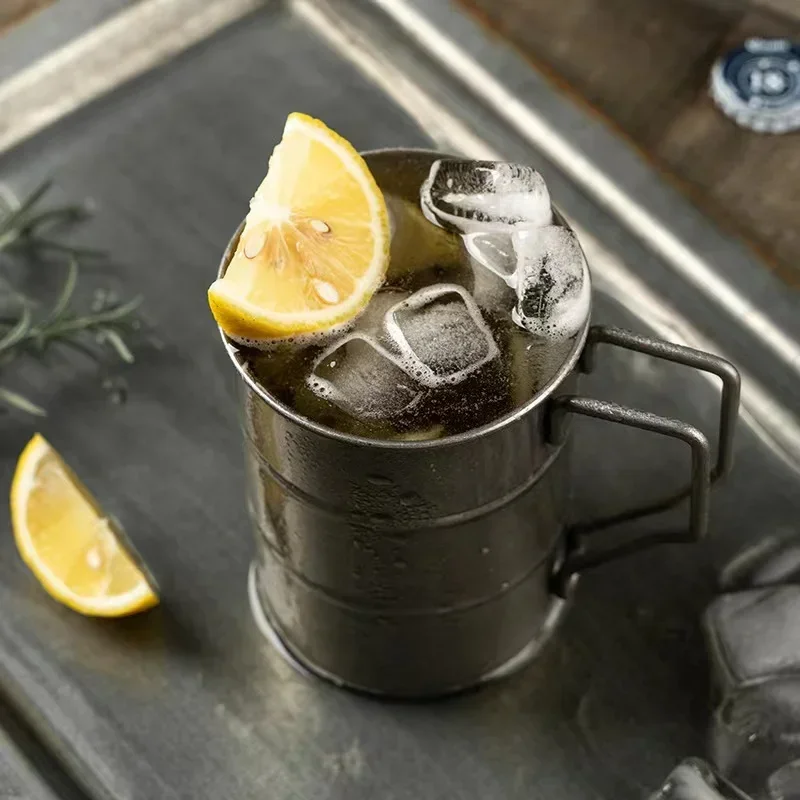 New Stainless Steel Outdoor Marco Cup, Water Cup, Industrial Style, Vintage, Creative Coffee, Camping, Picnic, Beer Coffee Mug L
