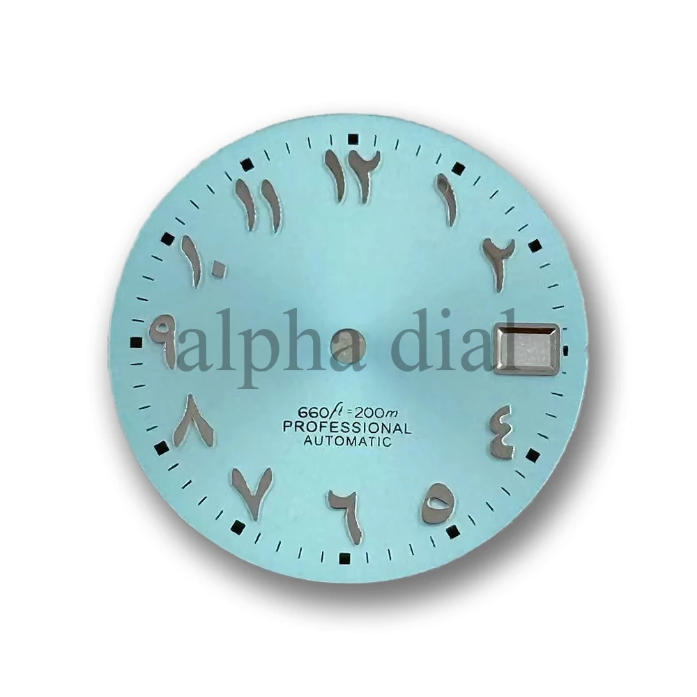 Horloge accessoires 28.5mm Groene Lichtgevende Wijzerplaat voor NH35/NH36/4R /7S Beweging Gemodificeerde Wijzerplaten Met/Geen Kalender Horloges Accessoires