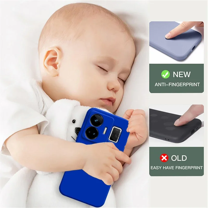 Original Square Liquid Phone Case for Realme GT Neo 5 Neo5 SE 240W 5G Soft Silicone 360 Shockproof Lens Protective Cover Housing — view 5